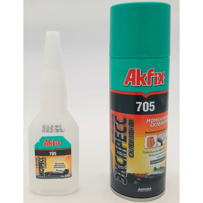Клей Двухкомпонентный Akfix 705 - 200 Мл + 65 Г