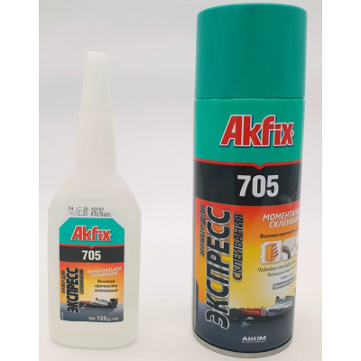 Клей Двухкомпонентный Akfix 705 - 400 Мл + 100 Г