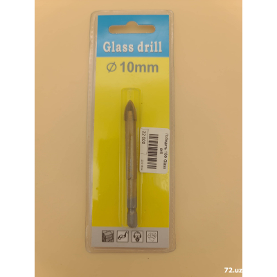 Сверло по стеклу и керамике 10мм четырехгранное Glass Drill цена в Ташкенте