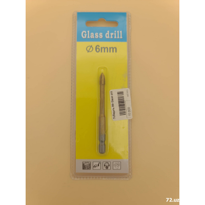 Сверло по стеклу и керамике 6мм четырехгранное Glass Drill цена в Ташкенте