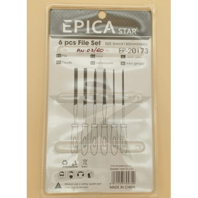 Набор напильников по металлу 6 шт  Epica Star