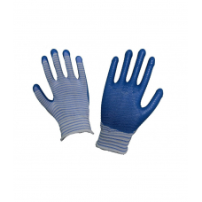 Перчатки ЗЕБРА синие Нейлон с обливом