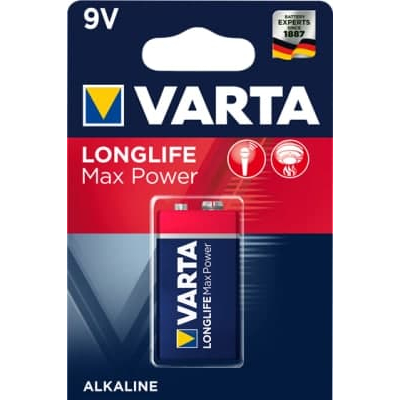 Батарейки VARTA LONGLIFE MAX POWER 9V Крона