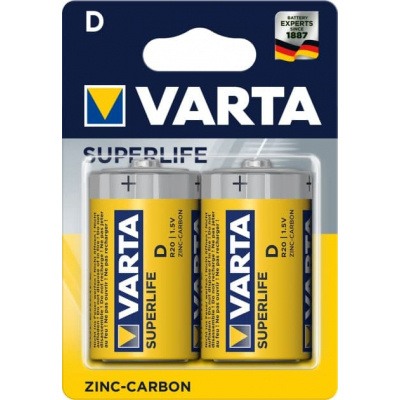 Батарейки VARTA SUPERLIFE D ( уп 2 шт)