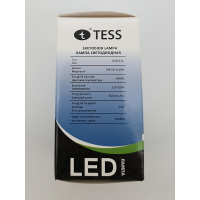 Tess B45 5w 6500K E14 светодиодная лампа