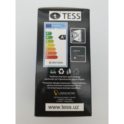 Tess 8w 6500K E27 светодиодная лампа