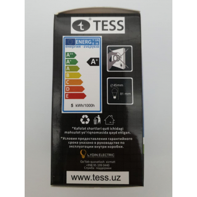 Tess B45 5w 6500K E27 светодиодная лампа