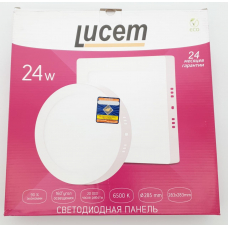 Lucem Led Panel 24W 6500K  наруж. квадрат.