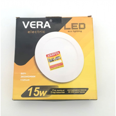 Светодиодный панель Внутр. Круглый VERA 15W R-15