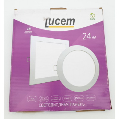 Lucem Led Panel 24W 6500K внут. квадратный