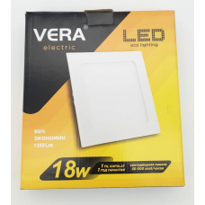 Светодиодный панель 18W Внутр. Квадрат VERA S-18