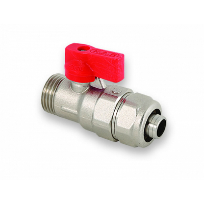 Коллекторный шаровой кран для теплого пола Наружняя резьба Ø 16 x 1/2"  "KAS"