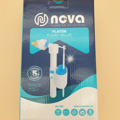 Поплавочный клапан латунный боковой подачи воды, 1/2, пл. резьба " NOVA 4724 7024"