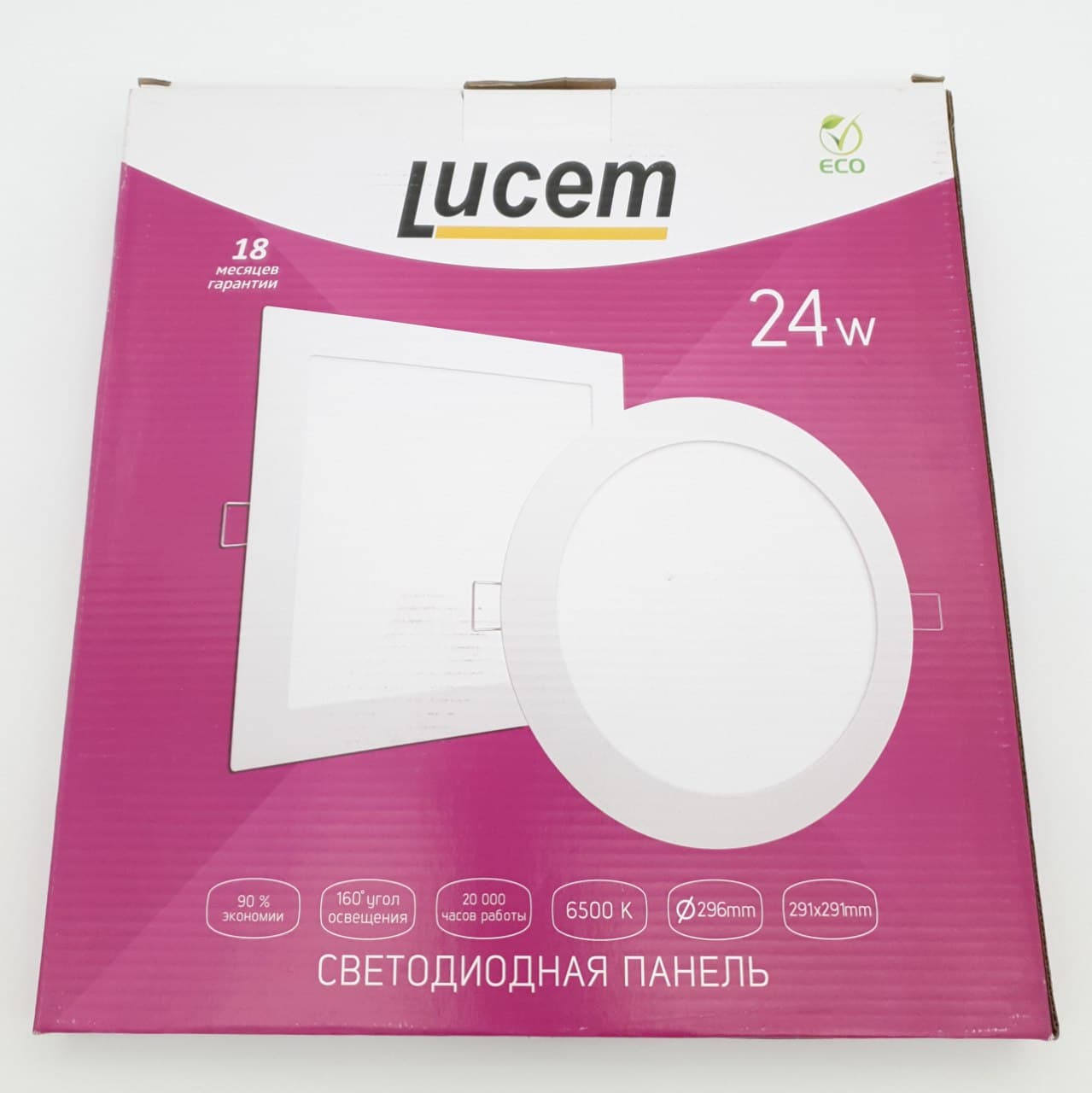 Lucem, Led, Panel, 24W, 6500K, внутренний, круглый, Светодиодный панель,  панель,